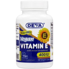 Vitamin E från växter (400 IU, 90 kapslar, 3 månaders förbrukning)