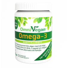 OmniVegan Omega-3 (60 kapslar, 750 mg algolja)